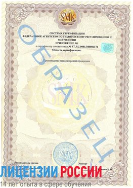 Образец сертификата соответствия (приложение) Геленджик Сертификат ISO 22000